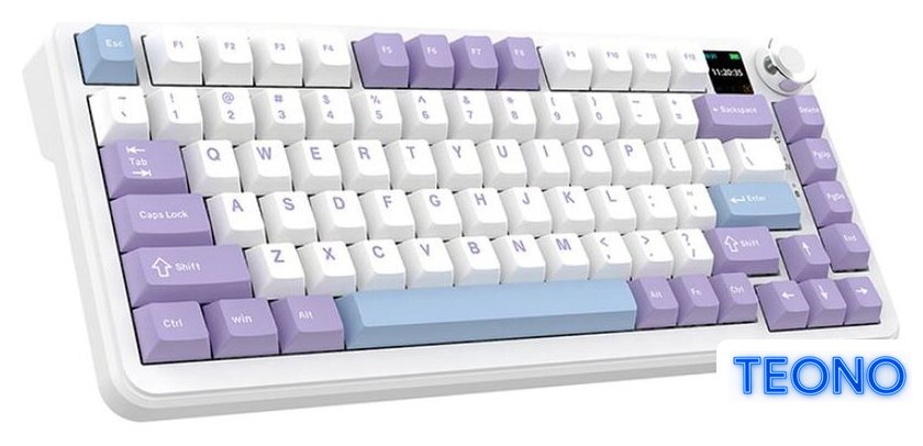 Клавиатура Ajazz AK820 Max Plus (фиолетовый/белый/синий, Ajazz Murad) - Изображение №3 — Интернет-магазин Teono.by