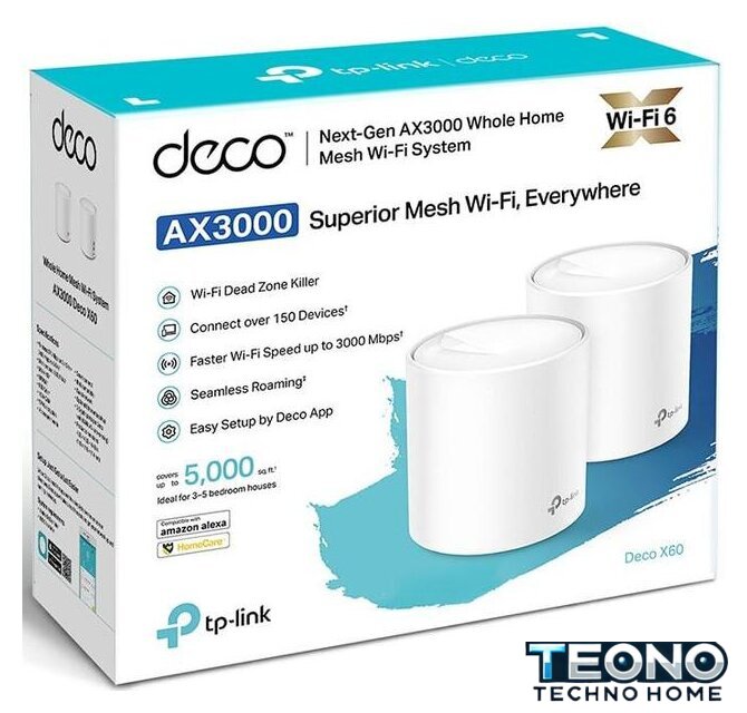 Wi-Fi система TP-Link Deco X60 V2 (2 шт.) - Изображение №2 — Интернет-магазин Teono.by