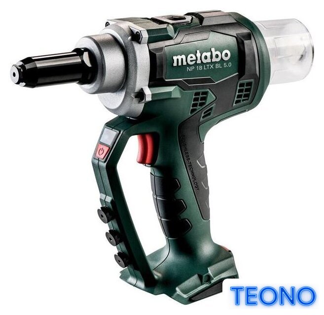 Заклепочник Metabo NP 18 LTX BL 5.0 619002840 (без АКБ, кейс) - Изображение №2 — Интернет-магазин Teono.by