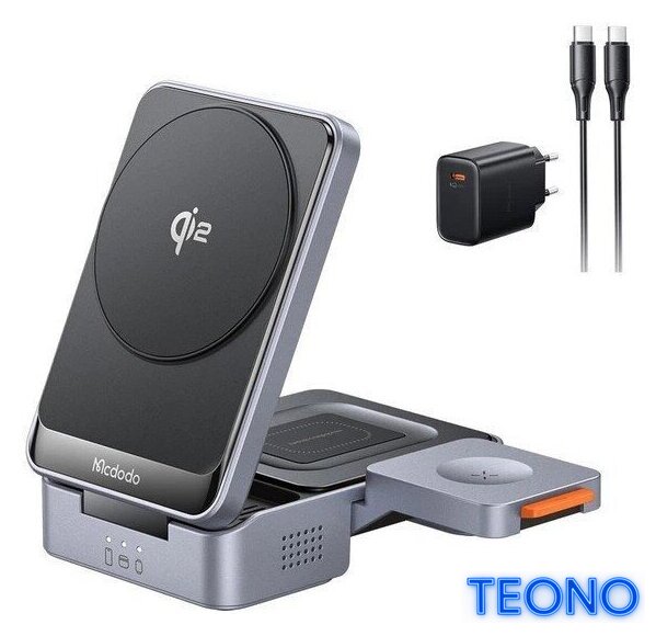 Беспроводное зарядное McDodo CH-519 22.5W USB Type-C с адаптером (черный) - Изображение №1 — Интернет-магазин Teono.by