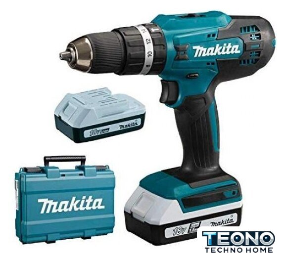 Ударная дрель-шуруповерт Makita HP488DWAE (с 2-мя АКБ, кейс) - Изображение №1 — Интернет-магазин Teono.by