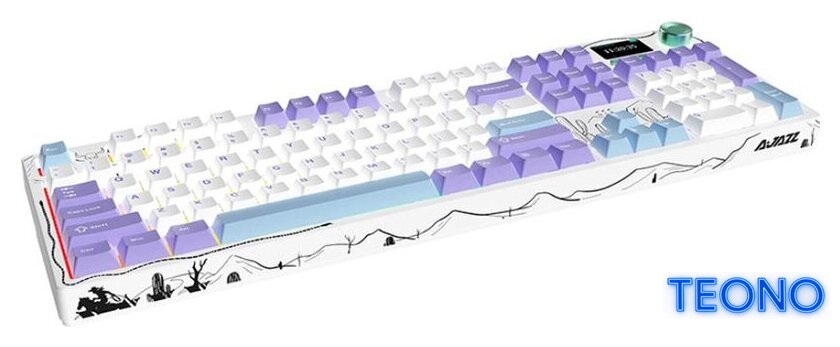 Клавиатура Ajazz AK35I V4 (фиолетовый/белый/синий, Ajazz Avocado) - Изображение №5 — Интернет-магазин Teono.by