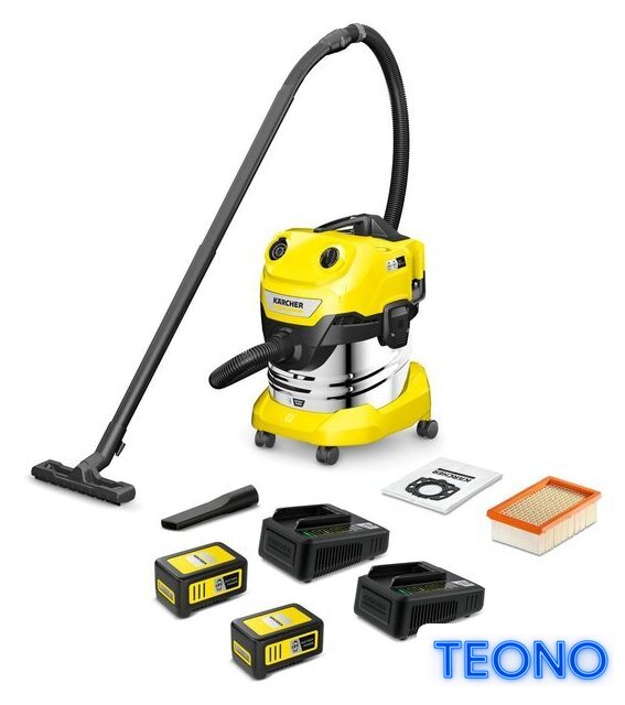 Пылесос Karcher WD 4-18 S Dual Battery Set 1.628-626.0 - Изображение №1 — Интернет-магазин Teono.by