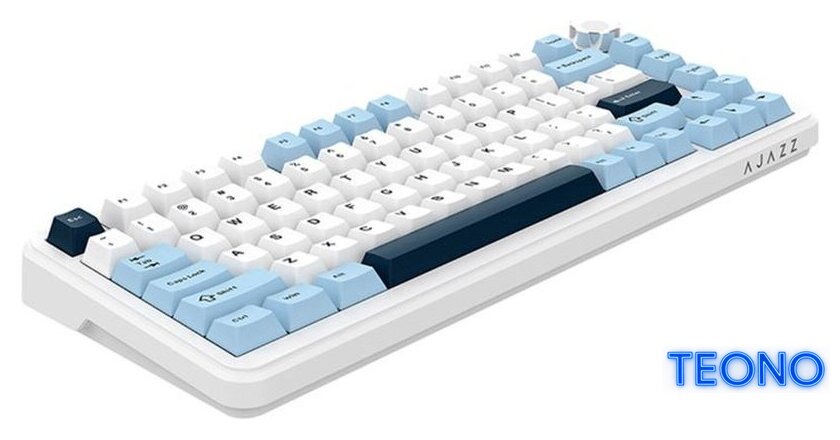 Клавиатура Ajazz AK820 Max Plus (белый/голубой, Ajazz Daydream) - Изображение №5 — Интернет-магазин Teono.by