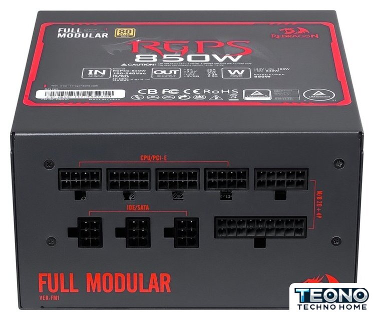 Блок питания Redragon RGPS-850W 70489 - Изображение №2 — Интернет-магазин Teono.by