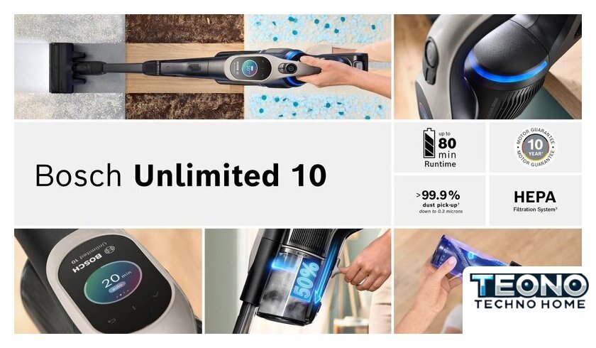 Пылесос Bosch Unlimited 10 BBS1041GQC - Изображение №3 — Интернет-магазин Teono.by