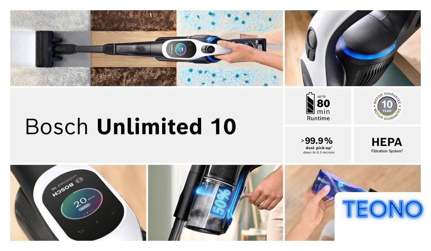 Пылесос Bosch Unlimited 10 BCS1041WAC - Изображение №10 — Интернет-магазин Teono.by