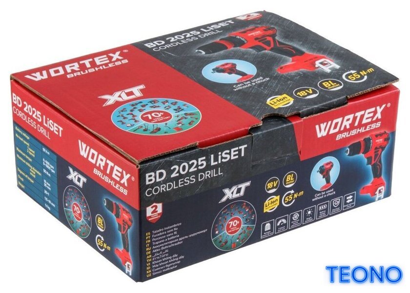 Дрель-шуруповерт Wortex BD 2025 LiSET ALL1 XLT Solo 1325842 (без АКБ) - Изображение №10 — Интернет-магазин Teono.by