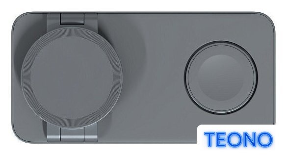 Беспроводное зарядное Magssory Yoga 3 в 1 Charging Station для Apple Qi2 WCH016m (темно-серый) - Изображение №5 — Интернет-магазин Teono.by