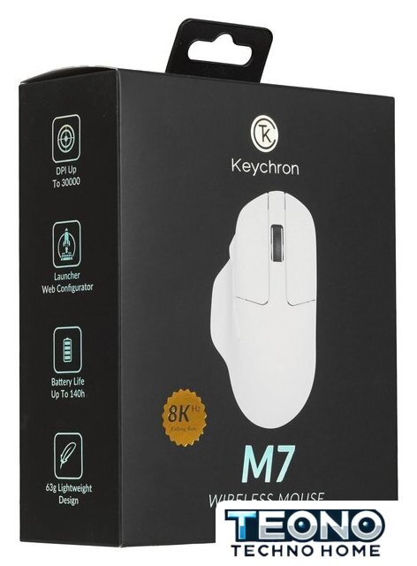 Игровая мышь Keychron M7 Wireless 8K (белый) - Изображение №9 — Интернет-магазин Teono.by