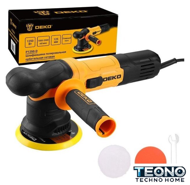 Эксцентриковая шлифмашина Deko P1250-D 083-1046 - Изображение №1 — Интернет-магазин Teono.by