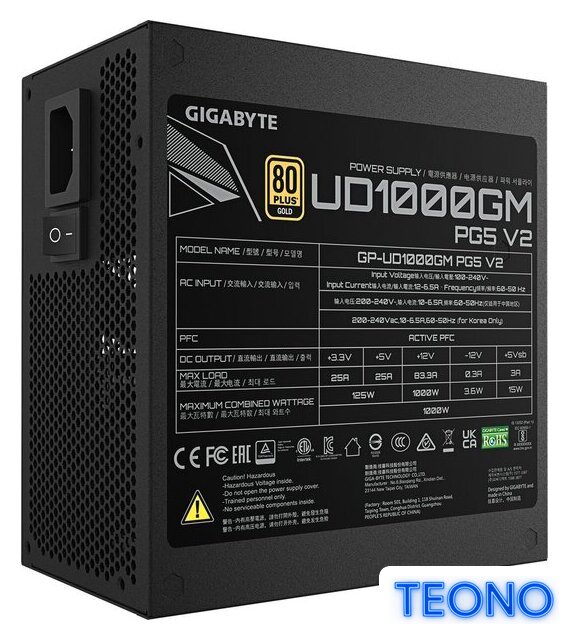Блок питания Gigabyte UD1000GM PG5 V2 - Изображение №5 — Интернет-магазин Teono.by