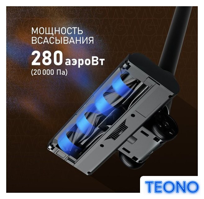 Пылесос Weissgauff V15 BLDC 250 Nero Turbo - Изображение №3 — Интернет-магазин Teono.by