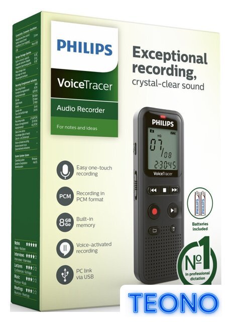 Диктофон Philips VoiceTracer DVT1160 - Изображение №4 — Интернет-магазин Teono.by