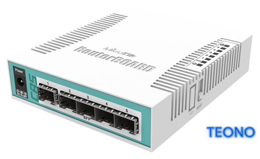 Настраиваемый коммутатор Mikrotik RouterBOARD [CRS106-1C-5S] - Изображение №1 — Интернет-магазин Teono.by