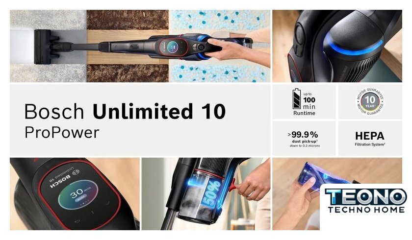 Пылесос Bosch Unlimited 10 BCS1051POW - Изображение №20 — Интернет-магазин Teono.by