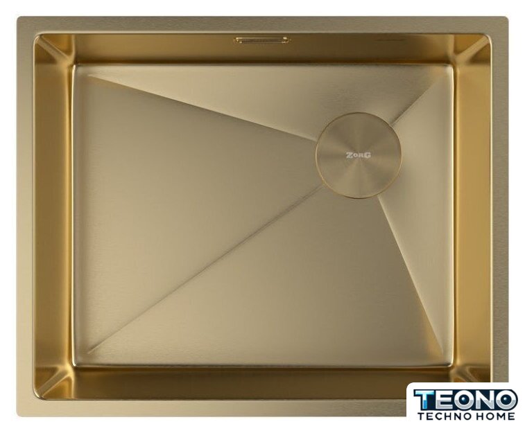 Кухонная мойка ZorG Zerox 54 U / IF Side SF PVD Gold - Изображение №3 — Интернет-магазин Teono.by