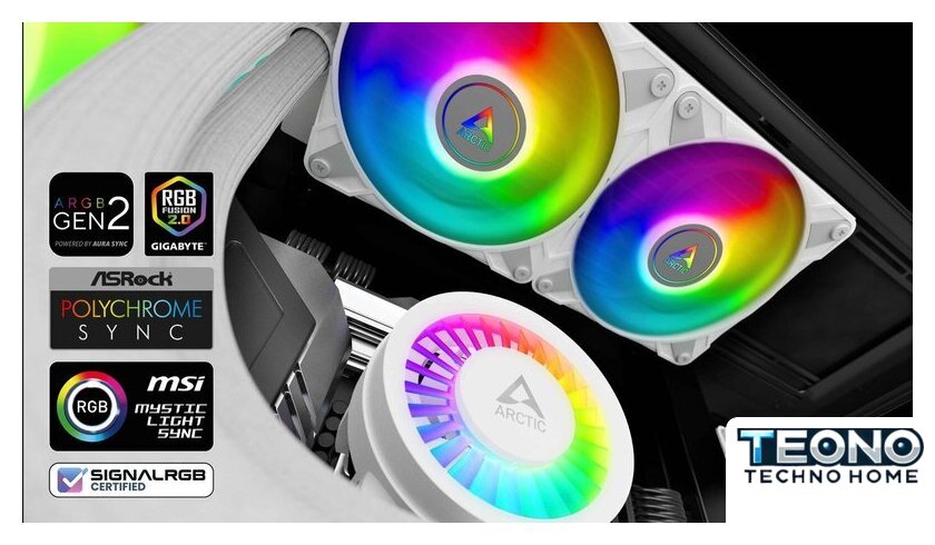Система жидкостного охлаждения для процессора Arctic Liquid Freezer III 240 A-RGB White ACFRE00150A - Изображение №8 — Интернет-магазин Teono.by