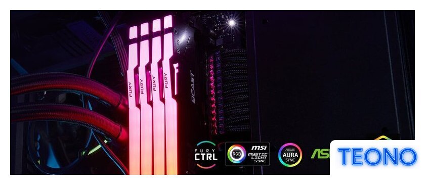 Оперативная память Kingston FURY Beast RGB 32ГБ DDR5 6000 МГц KF560C36BBE2A-32 - Изображение №3 — Интернет-магазин Teono.by