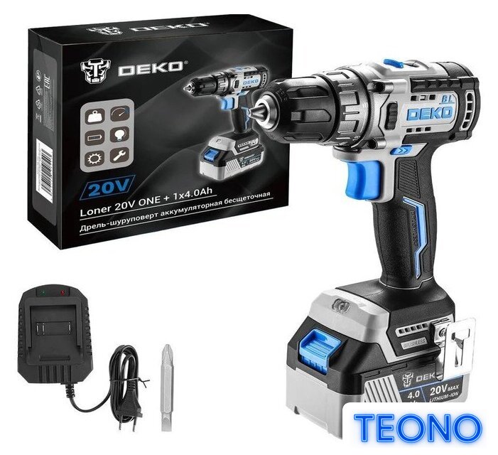 Дрель-шуруповерт Deko Loner 20V ONE+ 085-1004 (с 1-им АКБ) - Изображение №1 — Интернет-магазин Teono.by