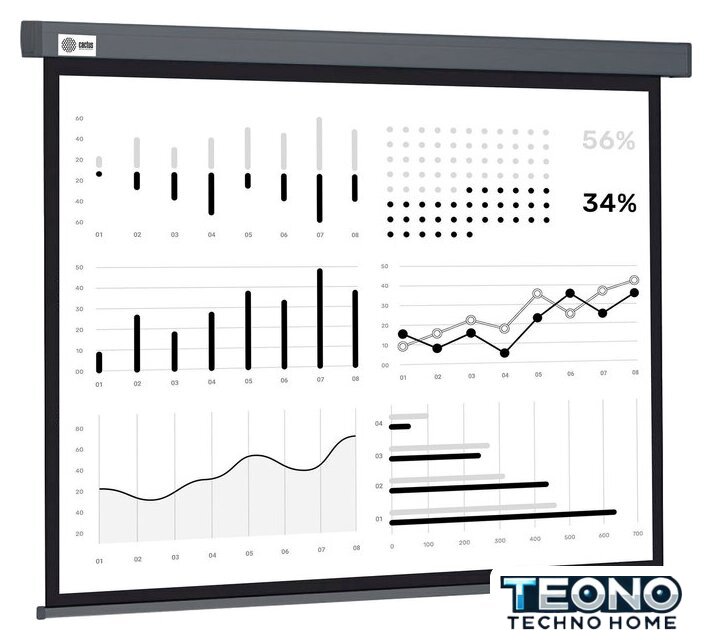 Проекционный экран CACTUS Wallscreen 180x180 CS-PSW-180X180-SG - Изображение №1 — Интернет-магазин Teono.by