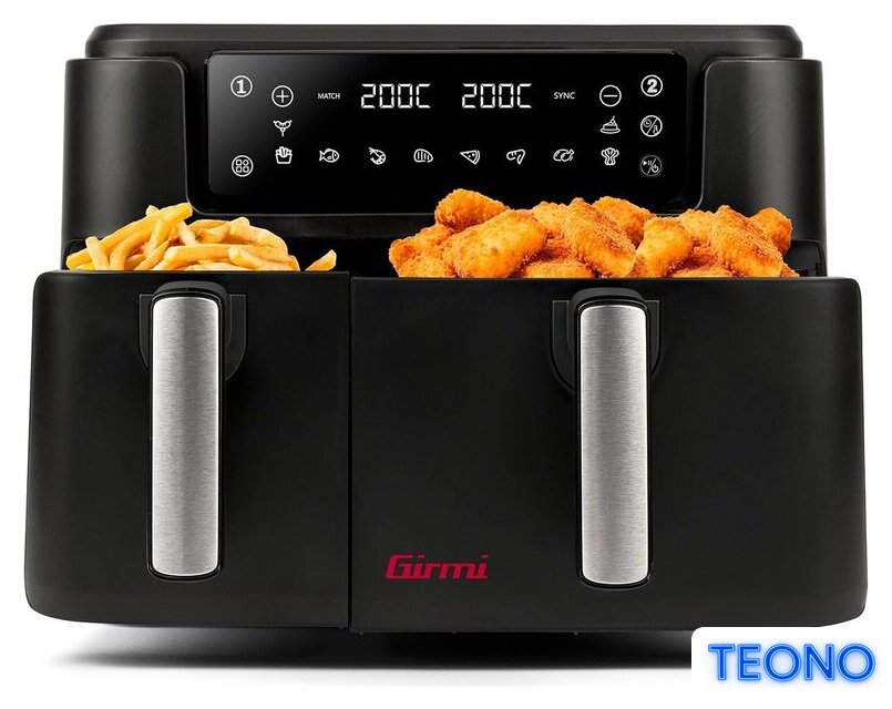 Аэрогриль (аэрофритюрница) Girmi Double Air Fryer FG26 - Изображение №8 — Интернет-магазин Teono.by