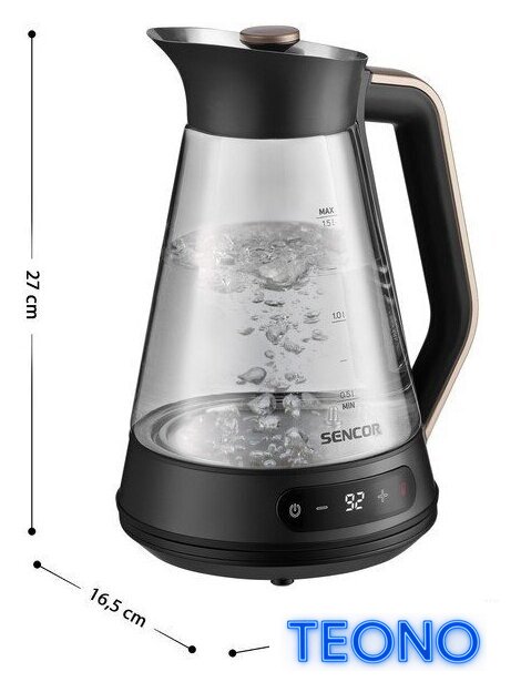 Электрический чайник Sencor SWK 1595BK - Изображение №3 — Интернет-магазин Teono.by