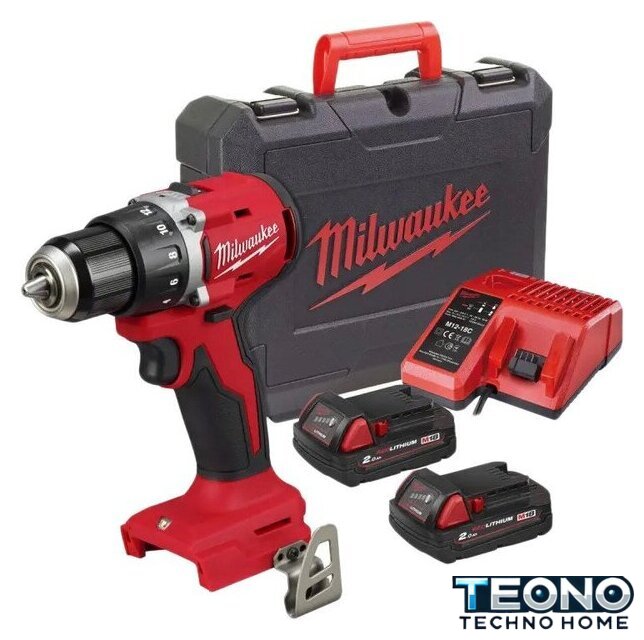 Дрель-шуруповерт Milwaukee M18 M18BLDDRC-202C 4933492833 (с 2-мя АКБ 2 Ач, кейс) - Изображение №1 — Интернет-магазин Teono.by