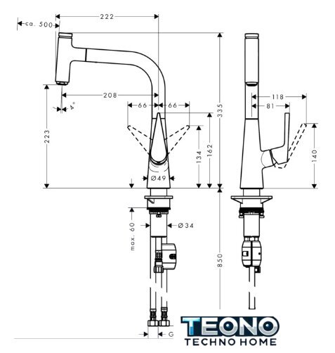 Смеситель Hansgrohe Talis Select S 72822000 - Изображение №2 — Интернет-магазин Teono.by