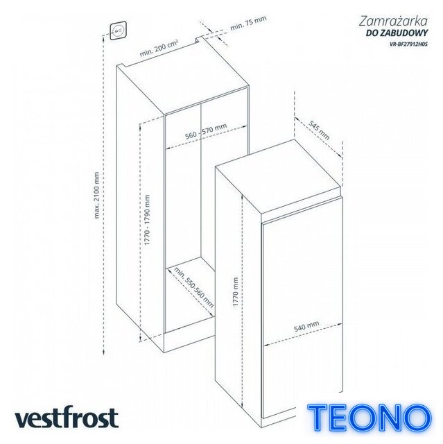 Морозильник Vestfrost VR-BF27913H0S - Изображение №4 — Интернет-магазин Teono.by