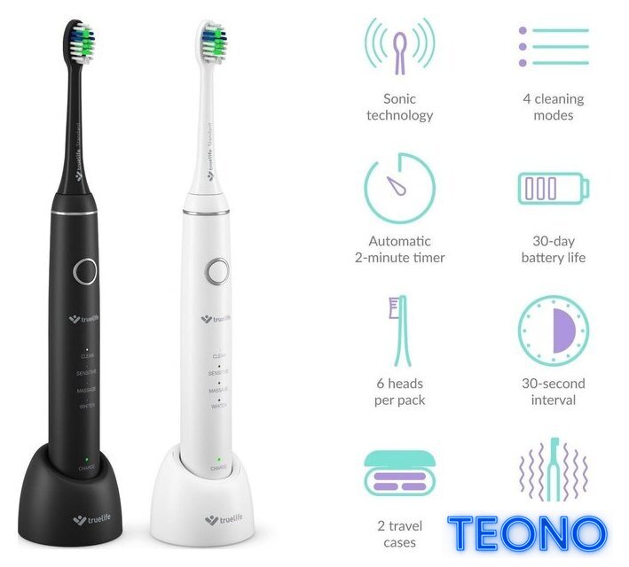 Комплект электрических зубных щеток TrueLife SonicBrush Compact Duo - Изображение №3 — Интернет-магазин Teono.by