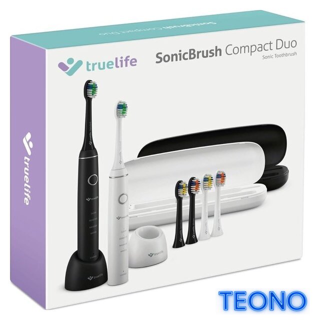 Комплект электрических зубных щеток TrueLife SonicBrush Compact Duo - Изображение №13 — Интернет-магазин Teono.by