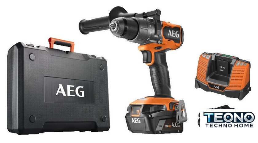 Ударная дрель-шуруповерт AEG Powertools BSB 18C3BL-X02C 4935478937 (с 2-мя АКБ 2 Ач + 4 Ач, кейс) - Изображение №1 — Интернет-магазин Teono.by