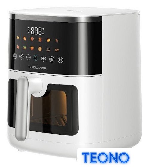Аэрогриль (аэрофритюрница) Trouver Air Fryer FD10 Pro Max (белый) - Изображение №12 — Интернет-магазин Teono.by