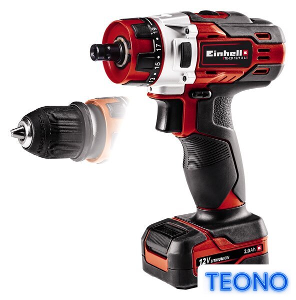 Дрель-шуруповерт Einhell TE-CD 12/1 X-Li 4513592 (с 1-м АКБ) - Изображение №1 — Интернет-магазин Teono.by