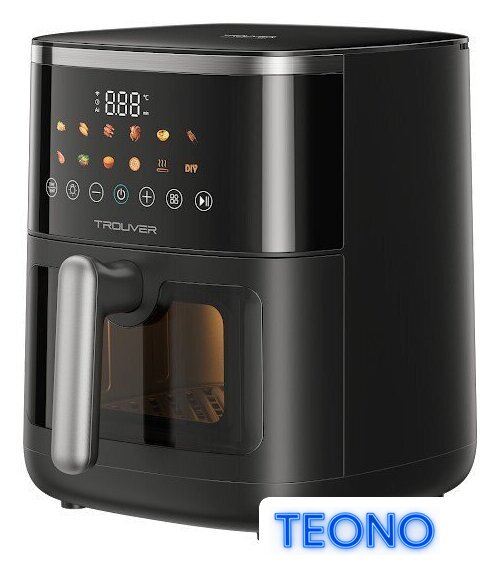 Аэрогриль (аэрофритюрница) Trouver Air Fryer FD10 Pro Max (черный) - Изображение №12 — Интернет-магазин Teono.by