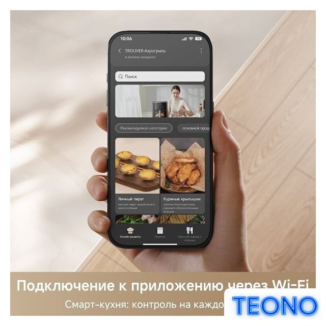 Аэрогриль (аэрофритюрница) Trouver Air Fryer FD10 Pro Max (черный) - Изображение №4 — Интернет-магазин Teono.by