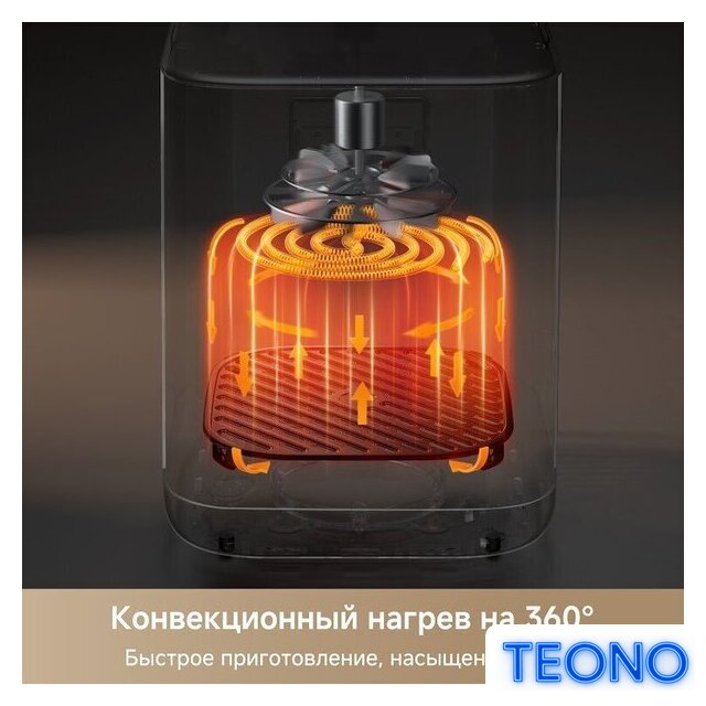 Аэрогриль (аэрофритюрница) Trouver Air Fryer FD10 Pro Max (черный) - Изображение №3 — Интернет-магазин Teono.by