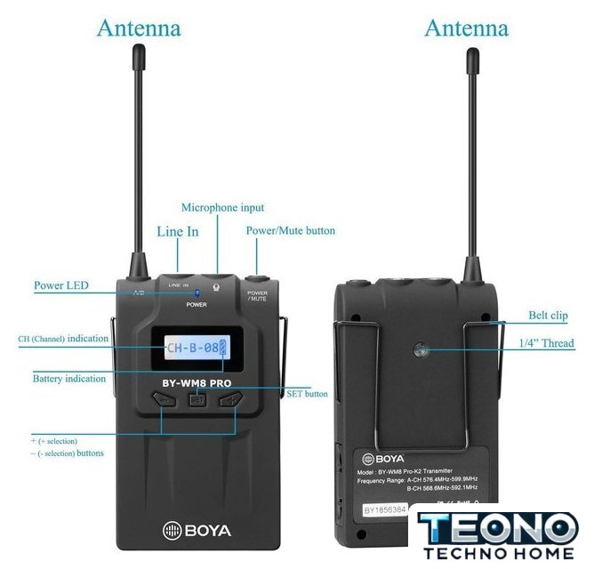 Радиосистема BOYA BY-WM8 Pro-K1 - Изображение №5 — Интернет-магазин Teono.by