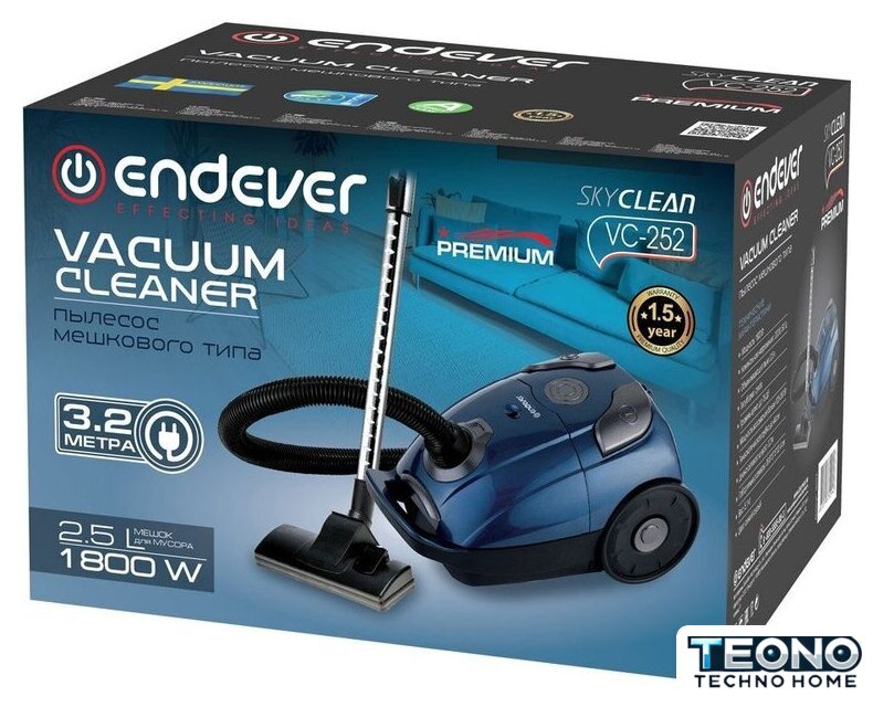 Пылесос Endever SkyClean VC-252 (синий/серый) - Изображение №12 — Интернет-магазин Teono.by