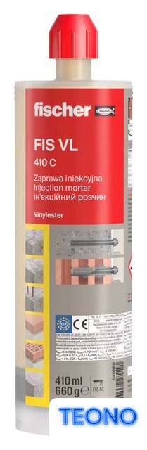 Химический анкер Fischer FIS VL 410 C 540986 - Изображение №1 — Интернет-магазин Teono.by