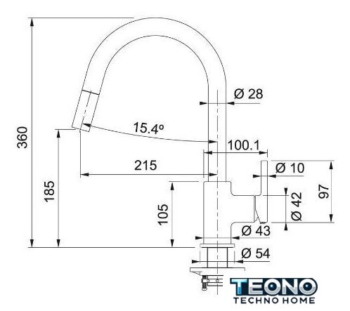 Смеситель Franke Lina 115.0626.083 (бежевый) - Изображение №2 — Интернет-магазин Teono.by