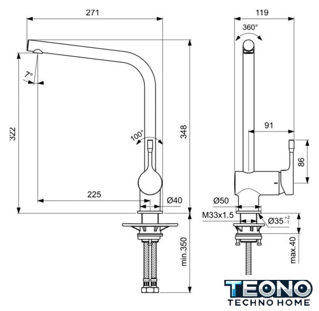 Смеситель Ideal Standard Ceralook BC174 - Изображение №2 — Интернет-магазин Teono.by