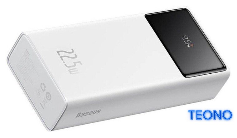 Внешний аккумулятор Baseus Star-Lord Digital Display Fast Charging Power Bank 30000mAh 22.5W (белый) - Изображение №4 — Интернет-магазин Teono.by