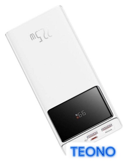 Внешний аккумулятор Baseus Star-Lord Digital Display Fast Charging Power Bank 30000mAh 22.5W (белый) - Изображение №3 — Интернет-магазин Teono.by