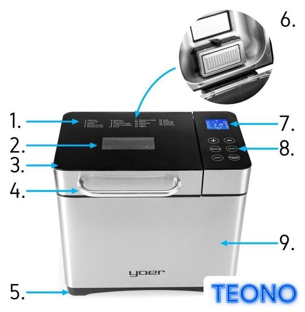 Хлебопечка Yoer BM01S - Изображение №8 — Интернет-магазин Teono.by