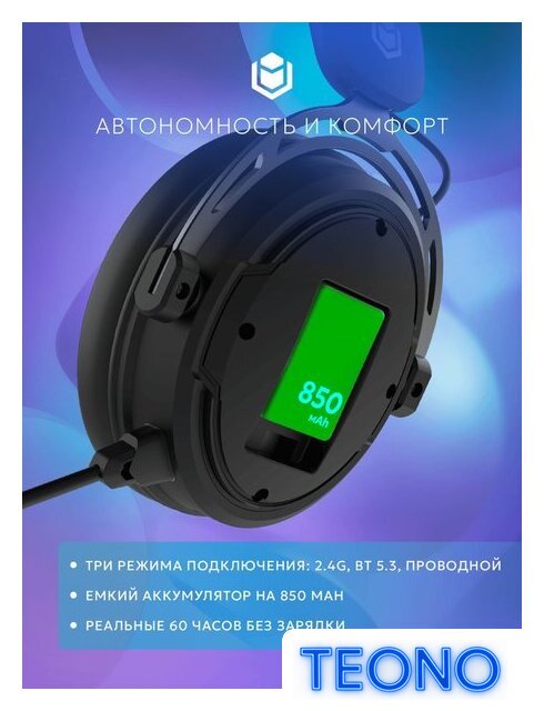 Наушники IO by Red Square Graphite 2 Wireless (черный) - Изображение №10 — Интернет-магазин Teono.by