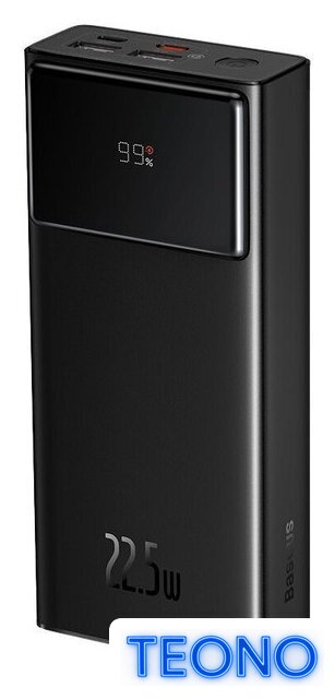 Внешний аккумулятор Baseus Star-Lord Digital Display Fast Charging Power Bank 30000mAh 22.5W (черный) - Изображение №2 — Интернет-магазин Teono.by
