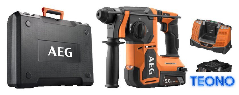 Перфоратор AEG Powertools BBH18BL2-502C 4935492343 (с 2-мя АКБ, кейс) - Изображение №1 — Интернет-магазин Teono.by
