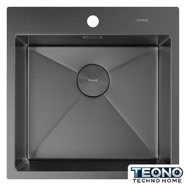 Кухонная мойка ZorG Zerox 51 IF PVD Gunblack - Изображение №3 — Интернет-магазин Teono.by